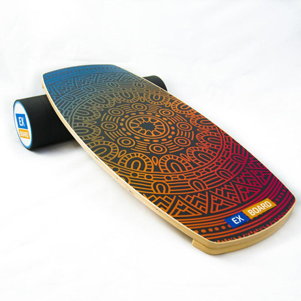 Балансборд Ex-board Pattern чорний валик 13 см у гумі (EX53) - фото 2 Балансборд Ex-board Pattern чорний валик 13 см у гумі (EX53) - фото 2