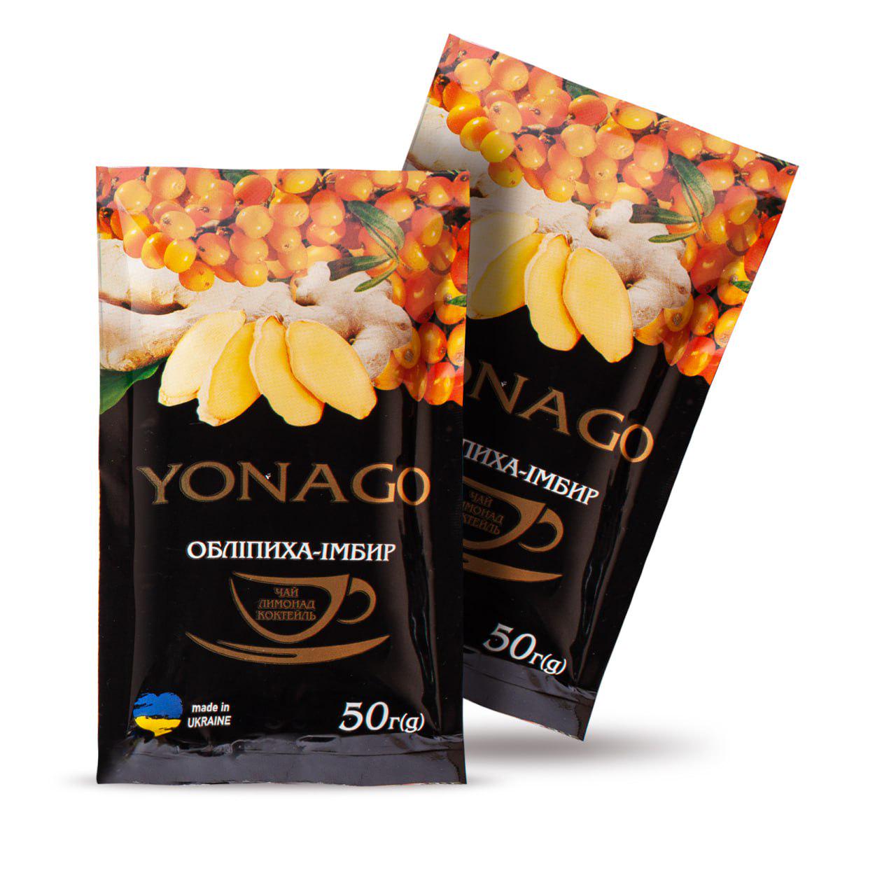 Чай Yonago концентрат напитка Облепиха/Имбирь 50 г 10 шт. (30070832)