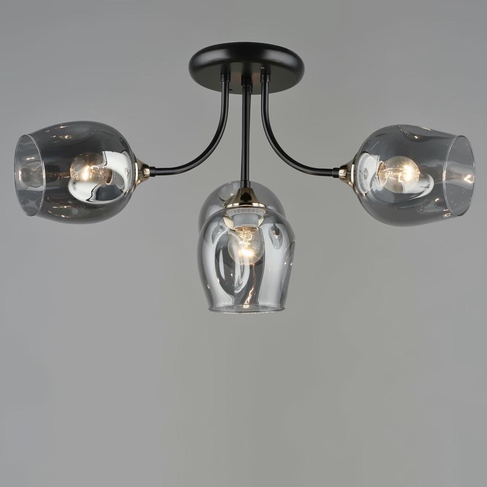 Люстра потолочная Lighthouse SRS-19697/4 COFFEE/FGD Черный/Золотой