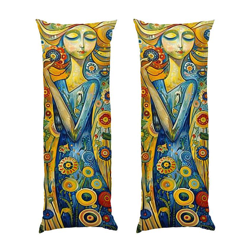 Подушка дакімакура Girl with patterns габардин 150х50 см (114199-3)