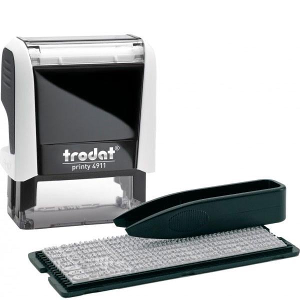 Штамп пластмасовий TRODAT самонабірний 3-х рядковий Білий (4911/3 неон-W)