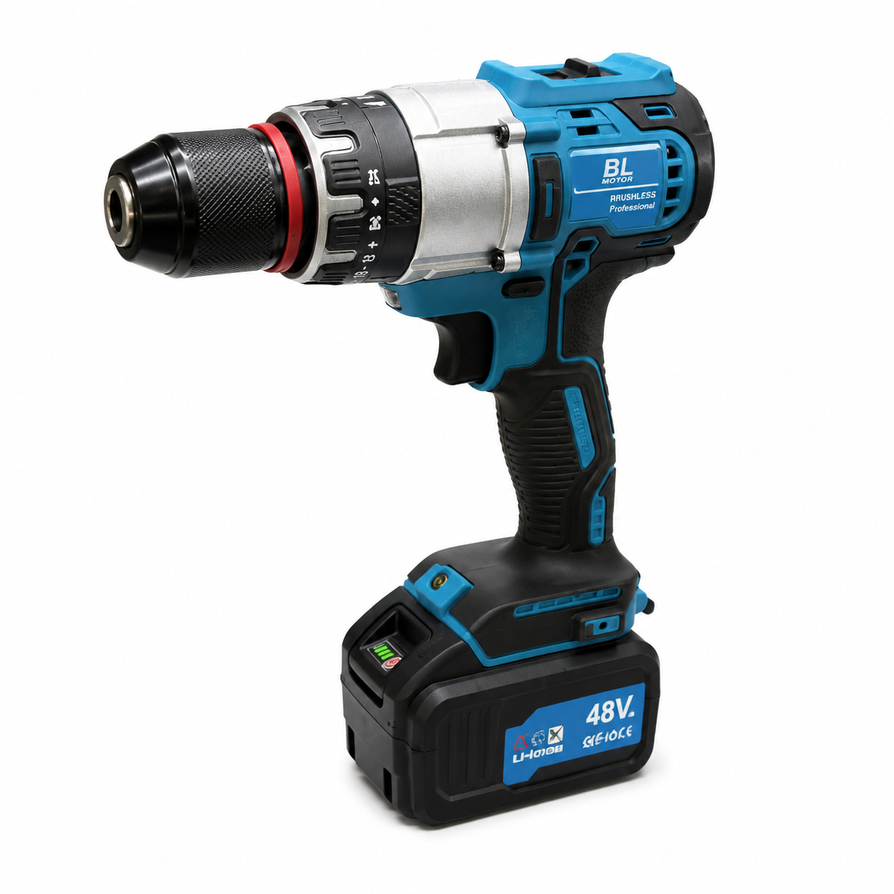 Дрель-шуруповерт аккумуляторная бесщеточная Krafftec Germani DTW 485 Синий (DTW 485)
