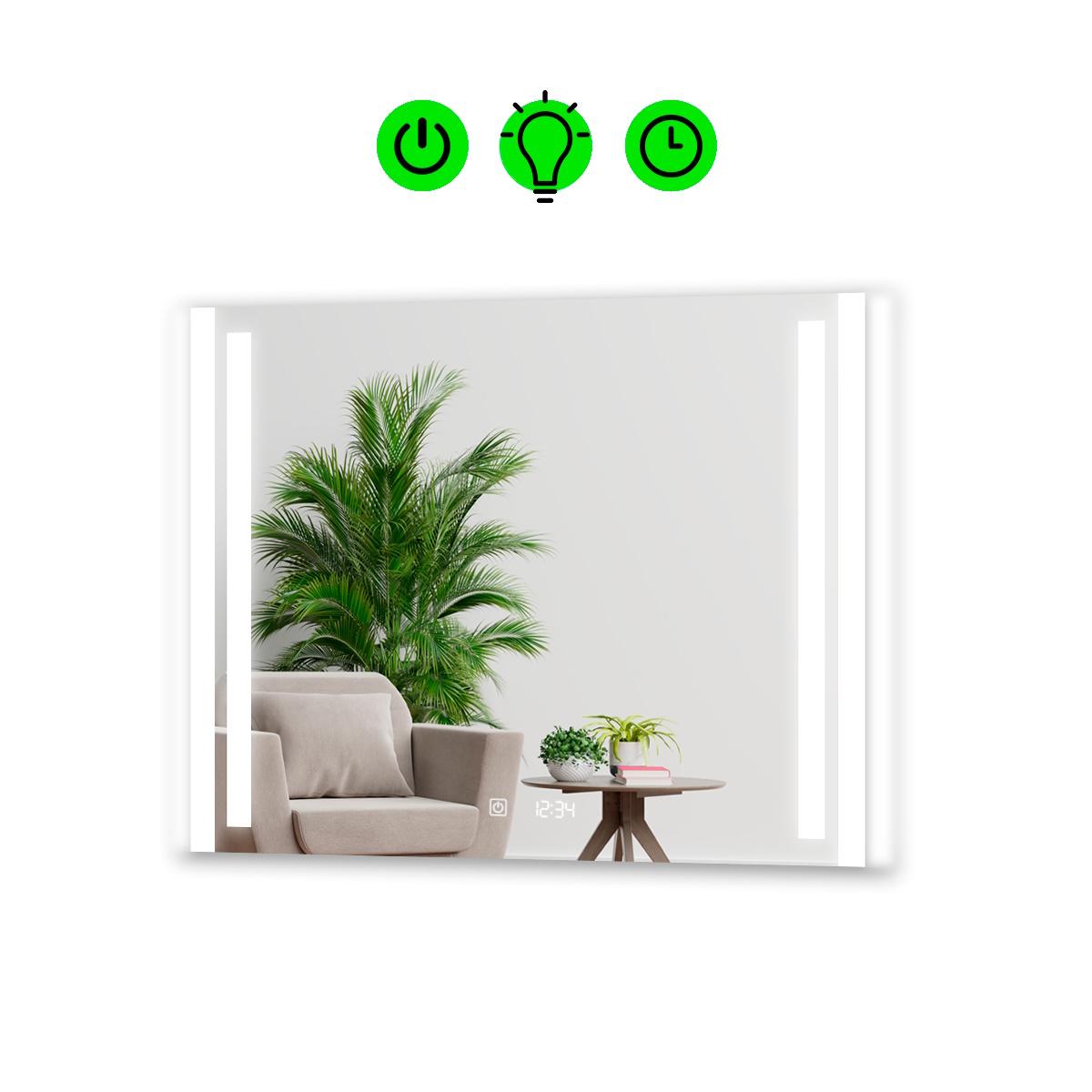 Зеркало с LED подсветкой Mirta с облегченным корпусом 1000x800 мм (13296694)