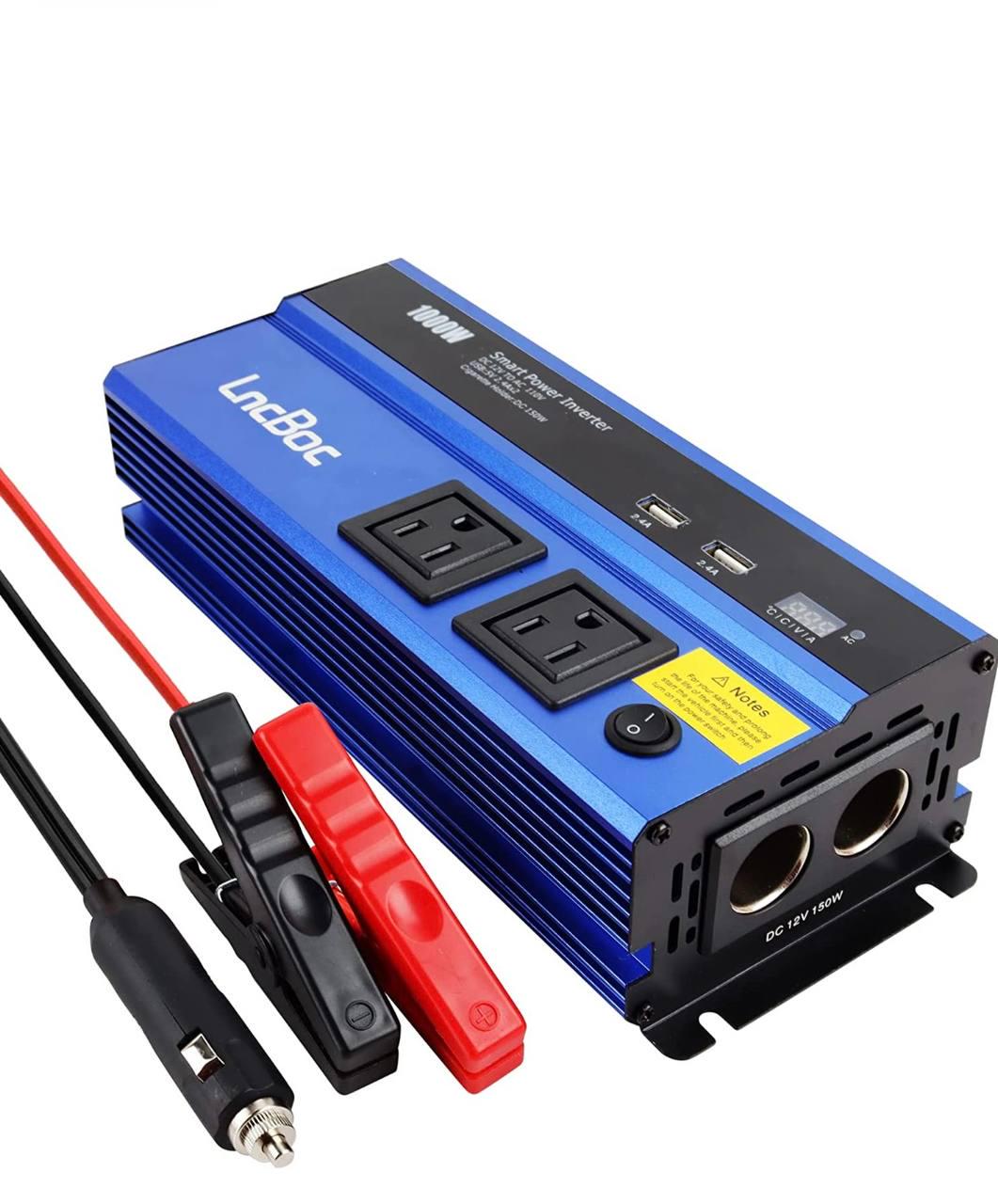 Інвертор LnBoxz з розеткою та USB 1000-2000 W 12-220 V (698518)