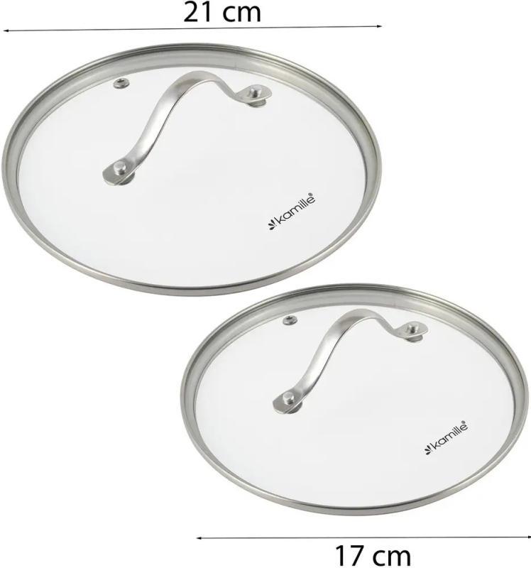 Набор кастрюль Fine Silver Pen из нержавеющей стали со стеклянными крышками 2,1/3,7 л - фото 6 Набор кастрюль Fine Silver Pen из нержавеющей стали со стеклянными крышками 2,1/3,7 л - фото 6