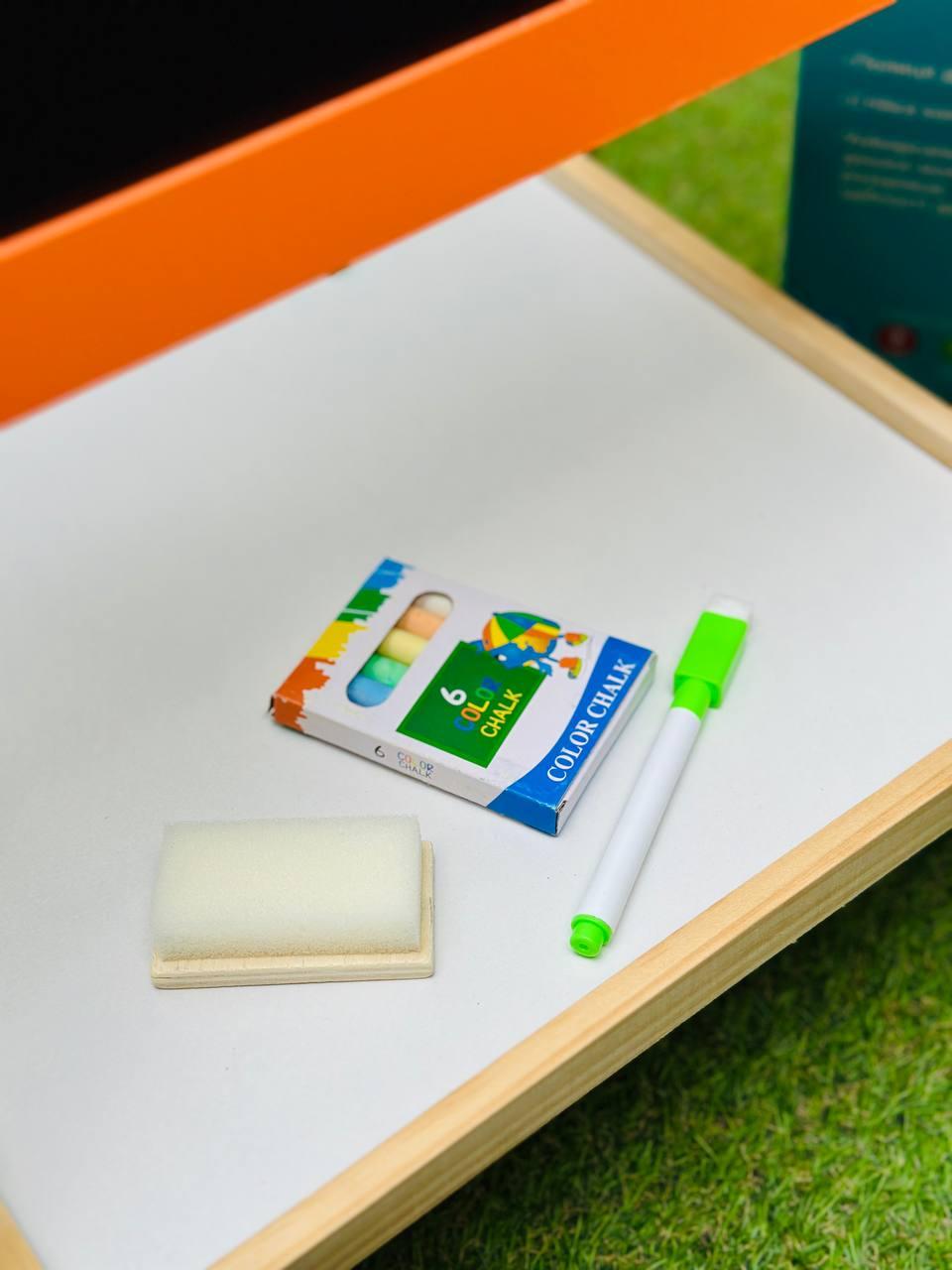 Мольберт детский двусторонний для рисования мелом/маркером/фломастерами деревянный (2732580376) - фото 3 Мольберт детский двусторонний для рисования мелом/маркером/фломастерами деревянный (2732580376) - фото 3