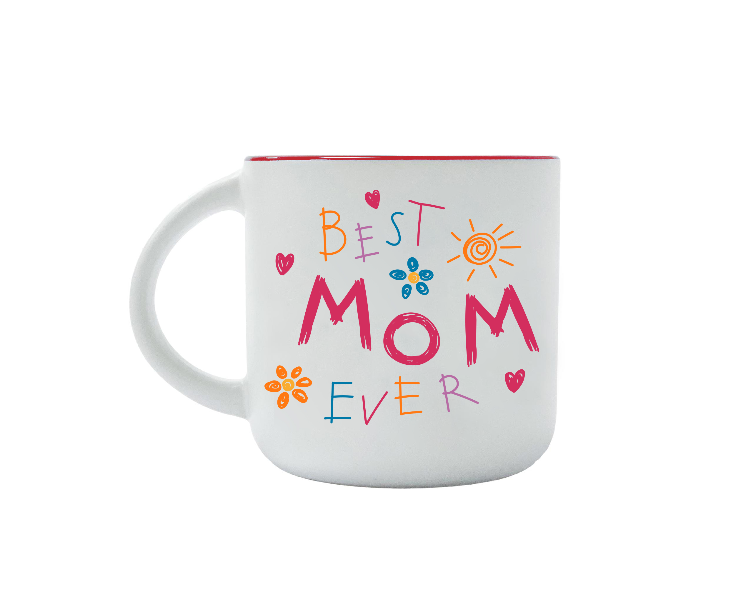 Чашка papadesign Best mom ever з написом та малюнком 350 мл Білий (pdp3471)