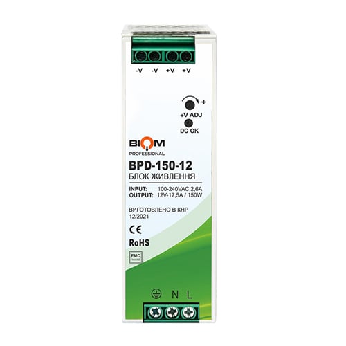 Блок питания Biom Professional DC12 150 W BPD-150-12 12,5 A под DIN-рейку
