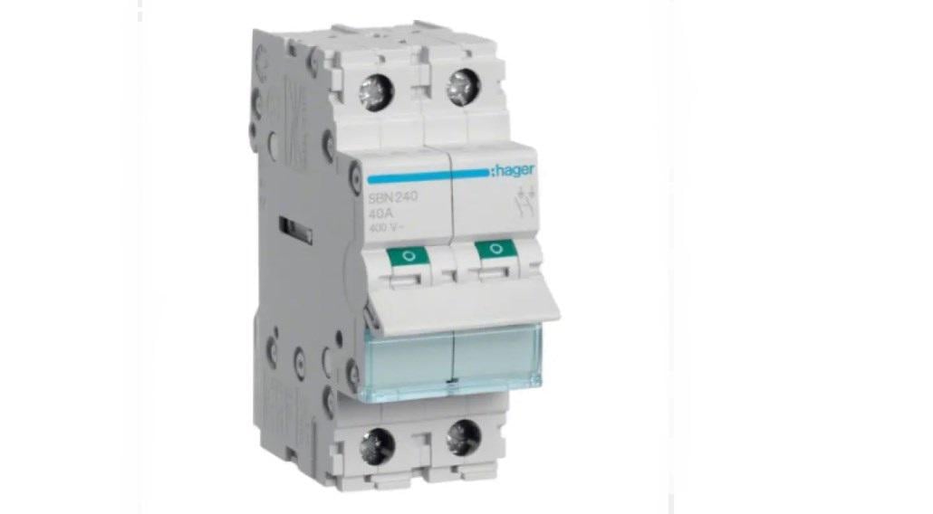 Выключатель нагрузки 2-полюсный Hager SBN263 63А 230V (37985252)