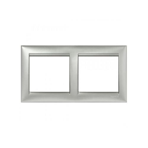 Рамка двухместная Legrand Valena Алюминий (770152)
