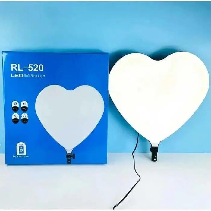 Светодиодная лампа RGB Led в форме сердца RL-520 48 Вт с держателем для телефона и регулировкой яркости 49х30 см