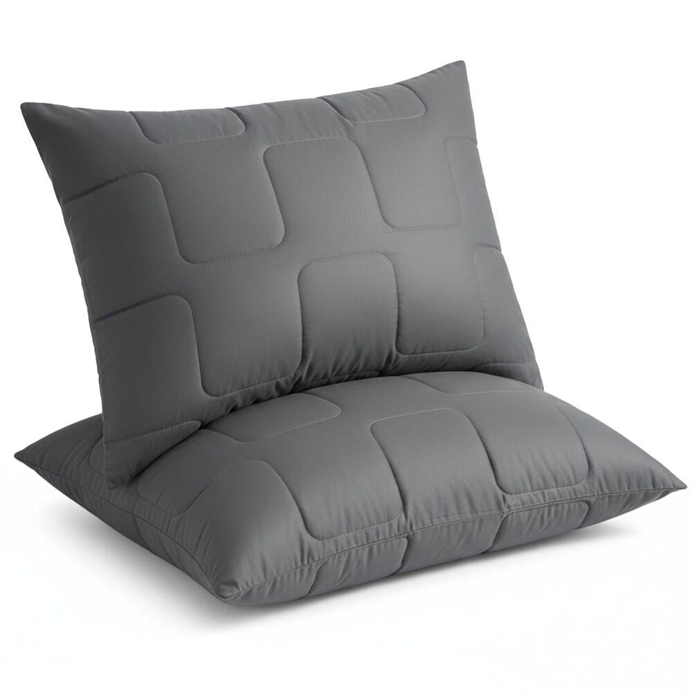 Набор подушек IDEIA ManMaker гипоаллергенные искусственный пух с молнией 2 шт. 50х70 см Серый (27437)