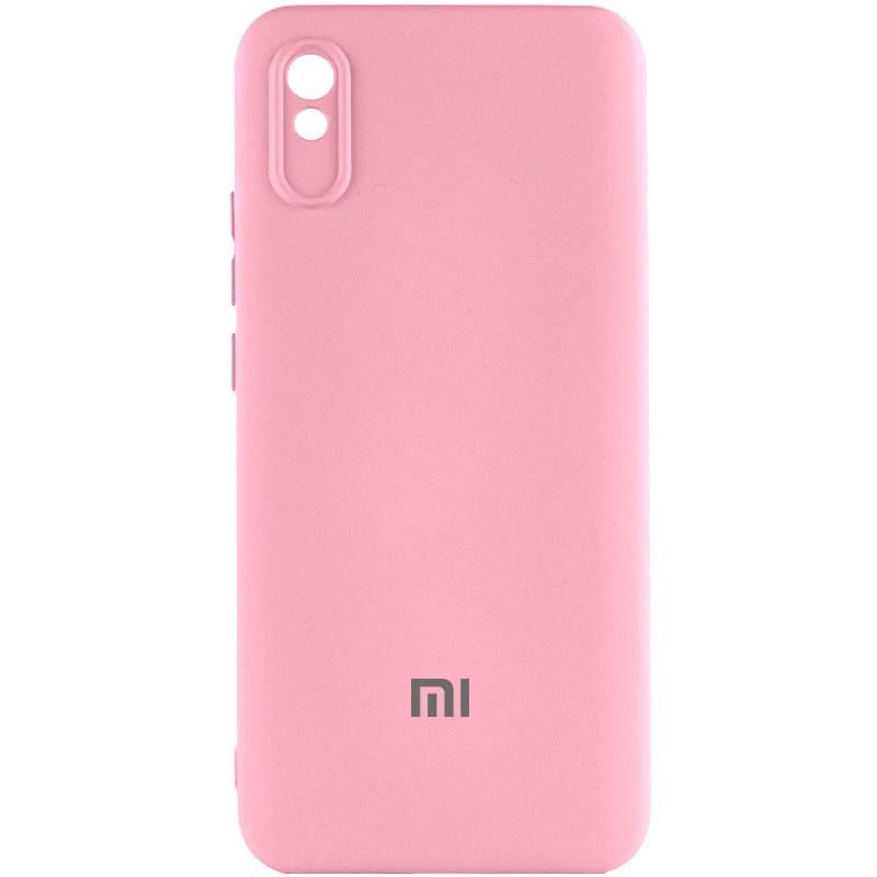 Противоударный чехол Silicone Cover Lakshmi Full Camera (AAA) with Logo для Xiaomi Redmi 9A Розовый / Light pink