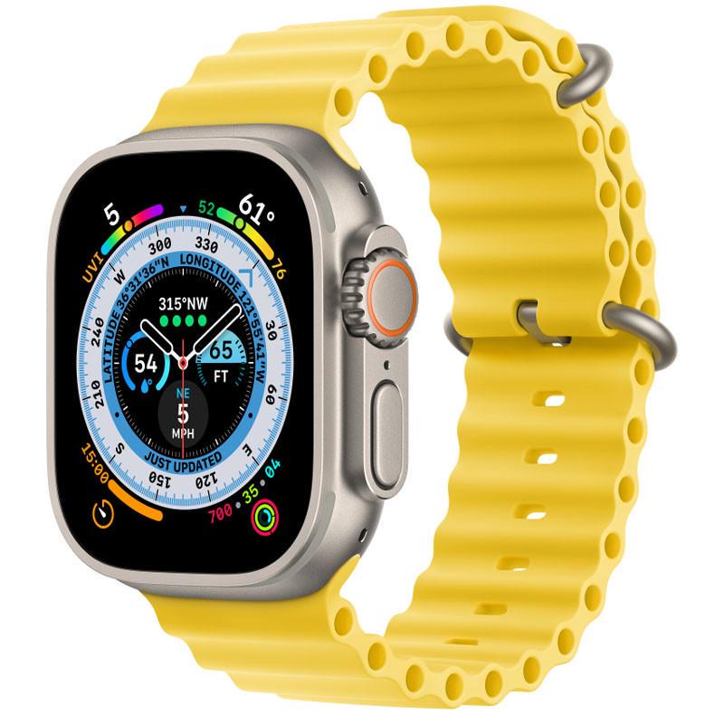 Ремінець Ocean Band для Apple watch 42 мм/44 мм/45 мм/49 мм Жовтий (00000059155_3)