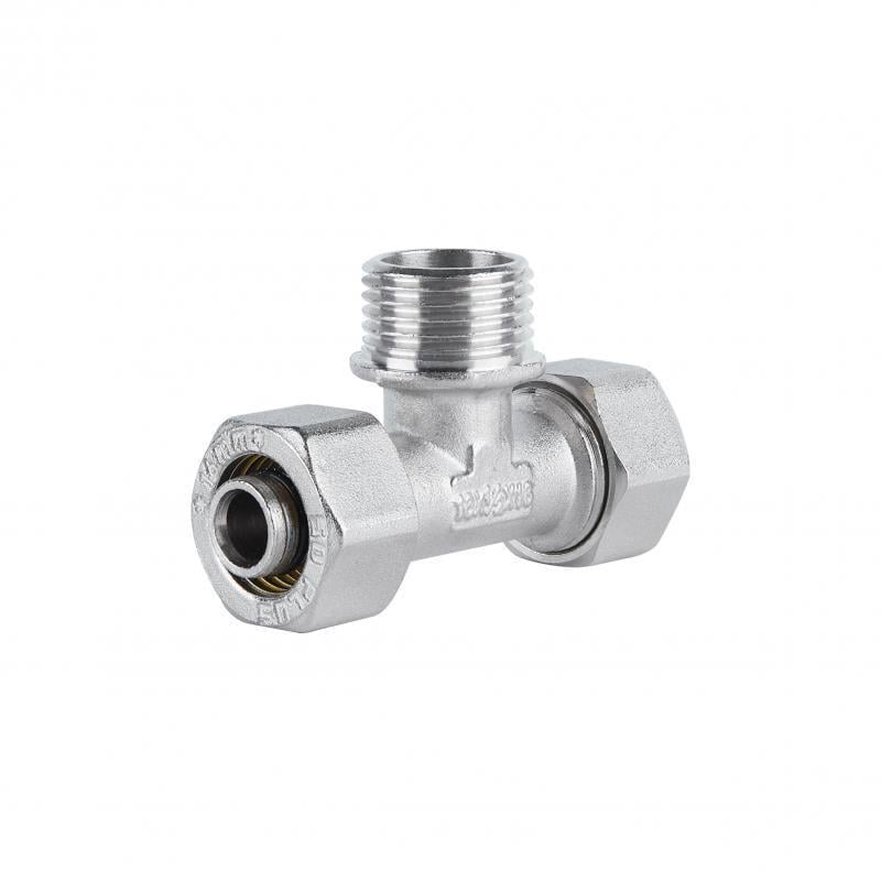 Тройник обжимной SD Plus 16 мм х 1/2" x 16 мм ЗР (SD160W161516)