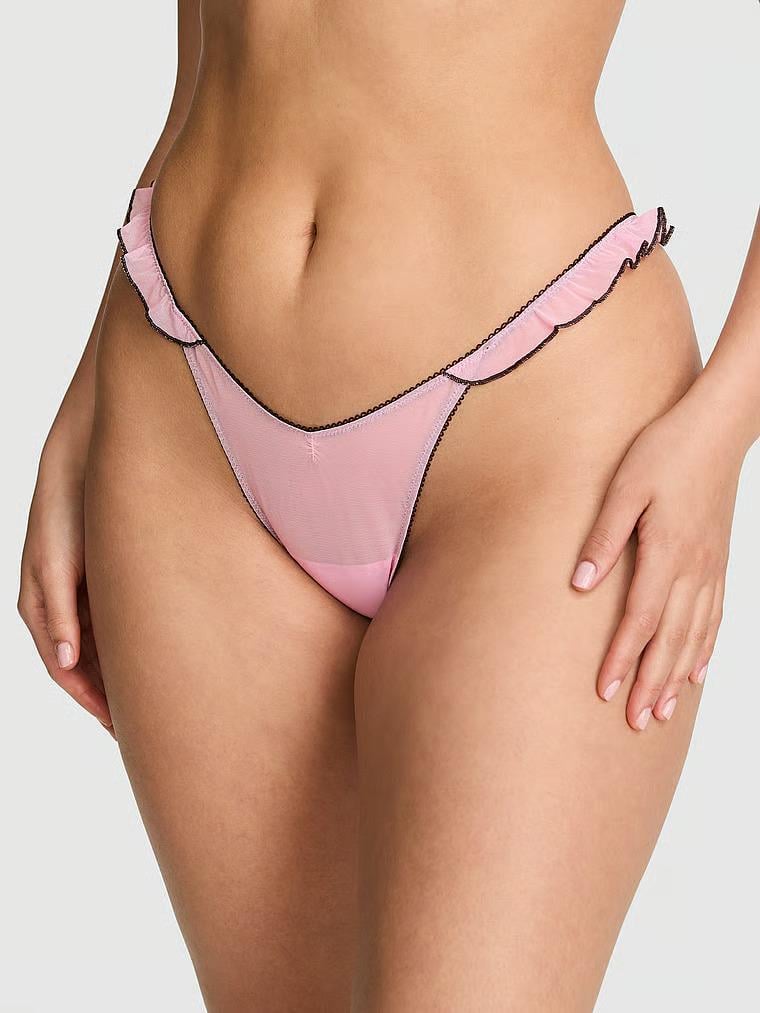 Трусики стринги Victoria's Secret Pink Wink Flutter Thong Panty Pink Lollipop S Розовый (27280895)