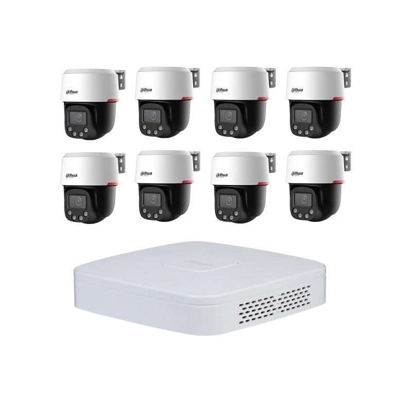 Комплект IP видеонаблюдения Dahua Dahua WizColor Kit 8хDH-SD2C400NA-B-PV-PRO+1хNVR2108-I2