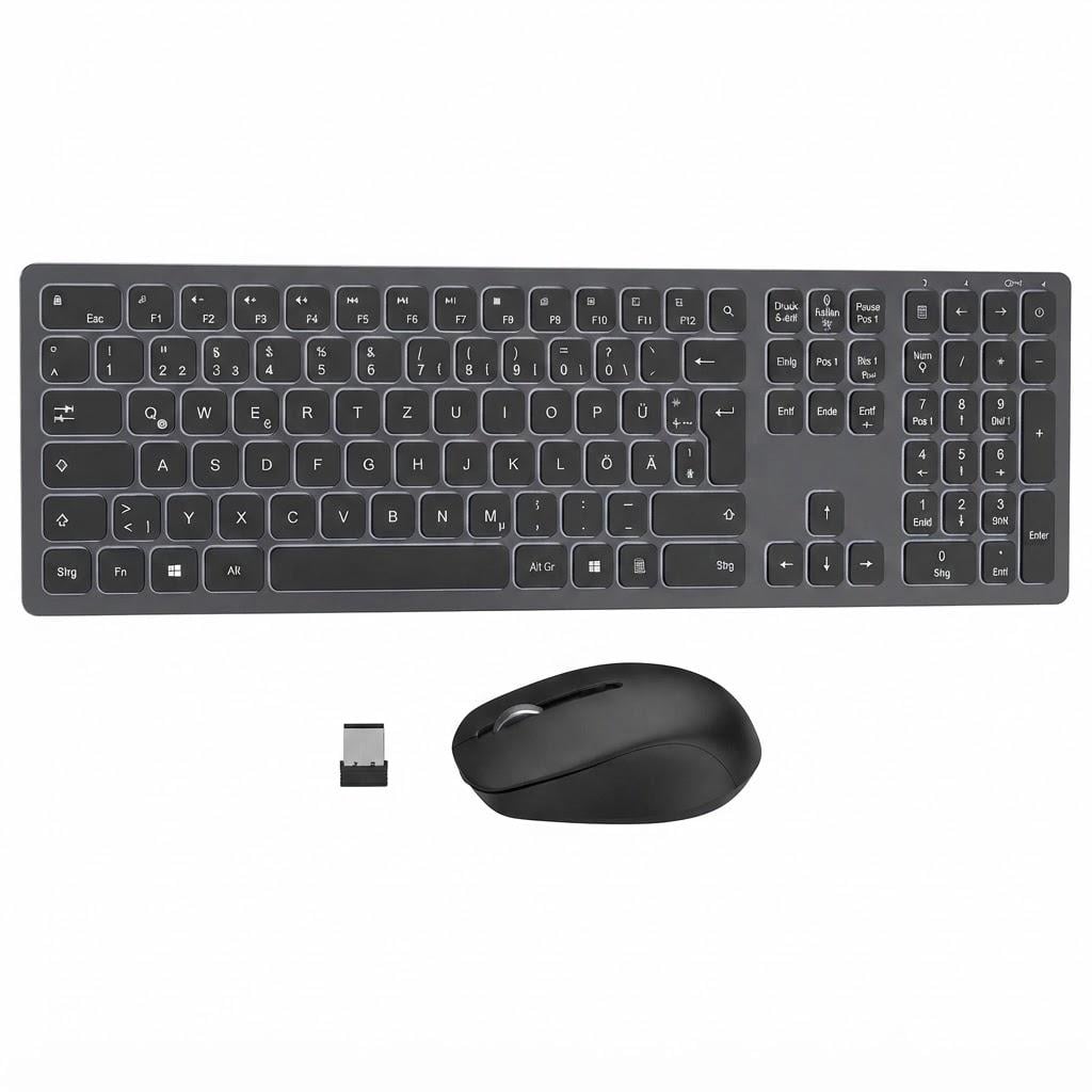 Клавіатура бездротова з мишею Jelly Comb Backlit Wireless Keyboard Mouse Combo (37634325)