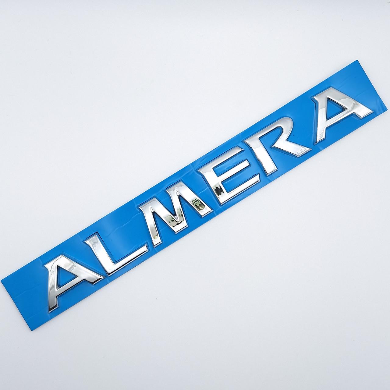 Емблема напис Almera Nissan Хром глянцевий (1978562452)