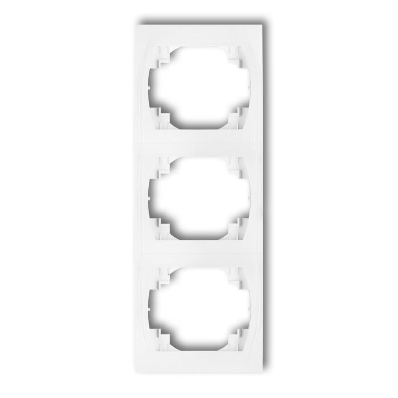 Рамка тройная вертикальная Karlik Logo Белый (LRV-3)