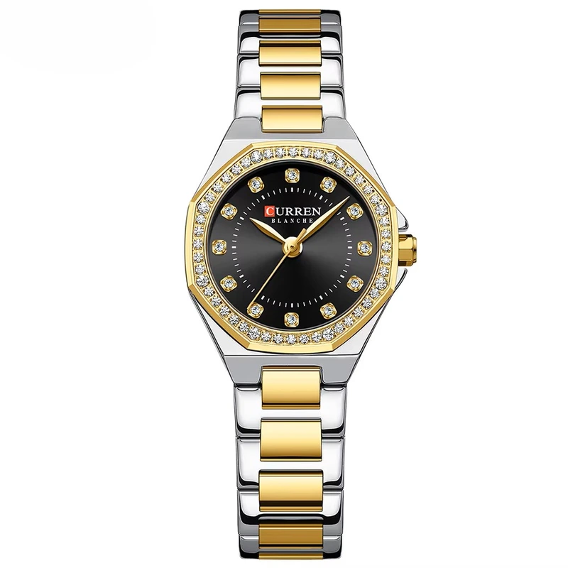 Наручний годинник Curren 9100 Silver/Gold/Black