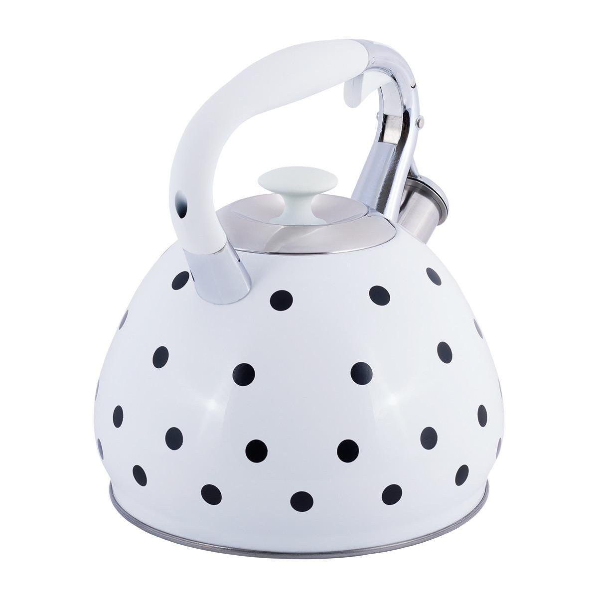 Чайник со свистком с глянцевым покрытием Kamille KM-0695AN из нержавеющей стали 3 л Белый (150-84-0695AN.1) - фото 2 Чайник со свистком с глянцевым покрытием Kamille KM-0695AN из нержавеющей стали 3 л Белый (150-84-0695AN.1) - фото 2