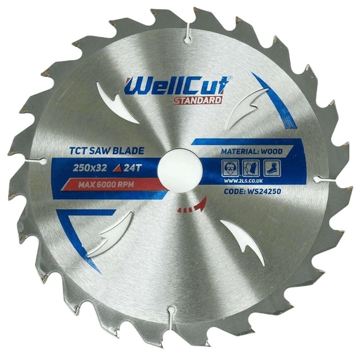 Пильный диск по дереву WellCut Standard 250х32 мм 24Т 50 шт. (018056)