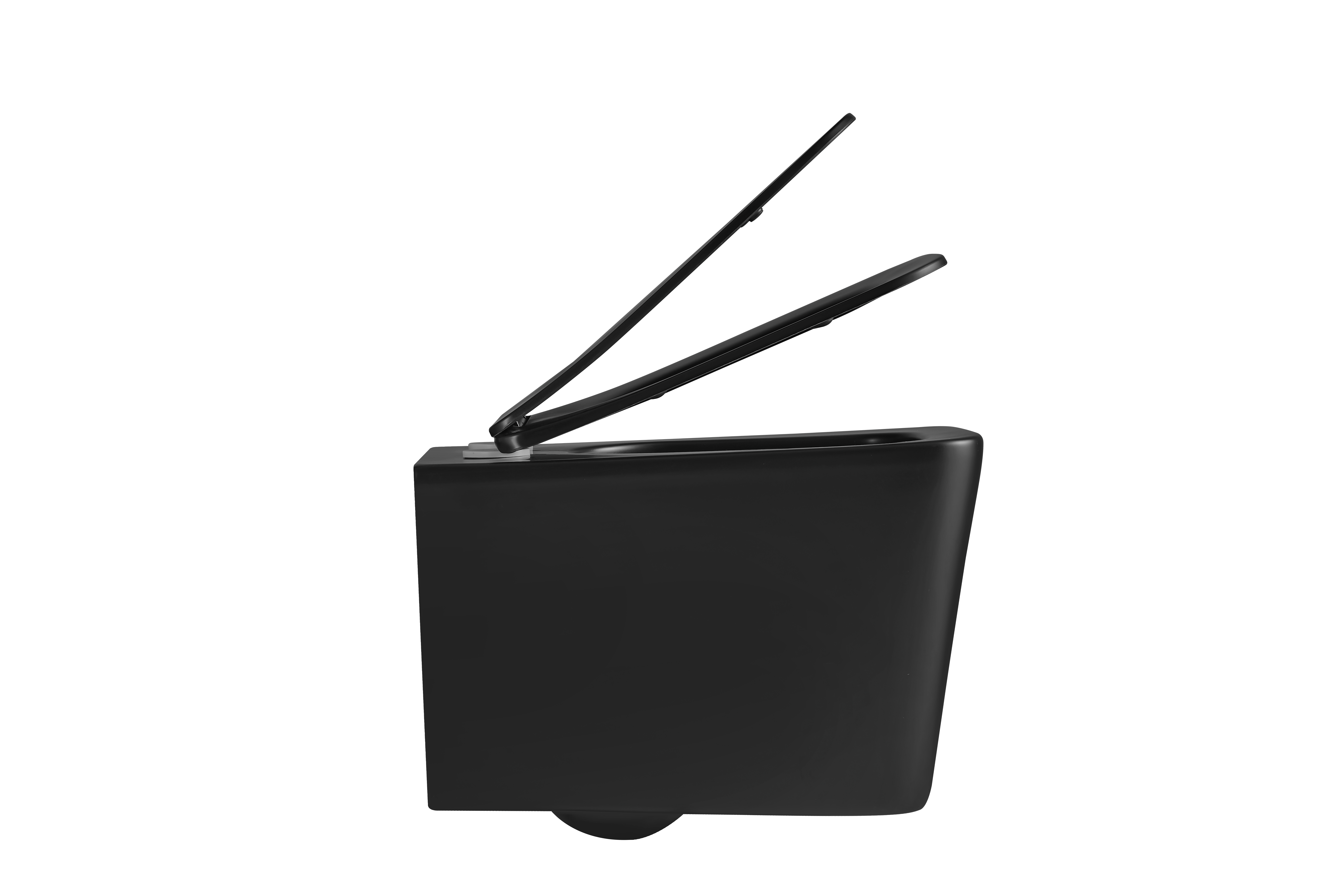 Унитаз подвесной MIXXUS Premium Quadro-0302-R безобедочный 530x360 мм Черный матовый (OL-MP6455) - фото 2