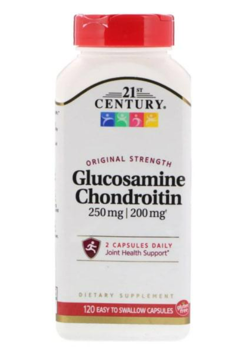 Препарат для суставов и связок 21st Century Glucosamine 250 мг Chondroitin 200 мг Strength 120 Caps (CEN-23023)