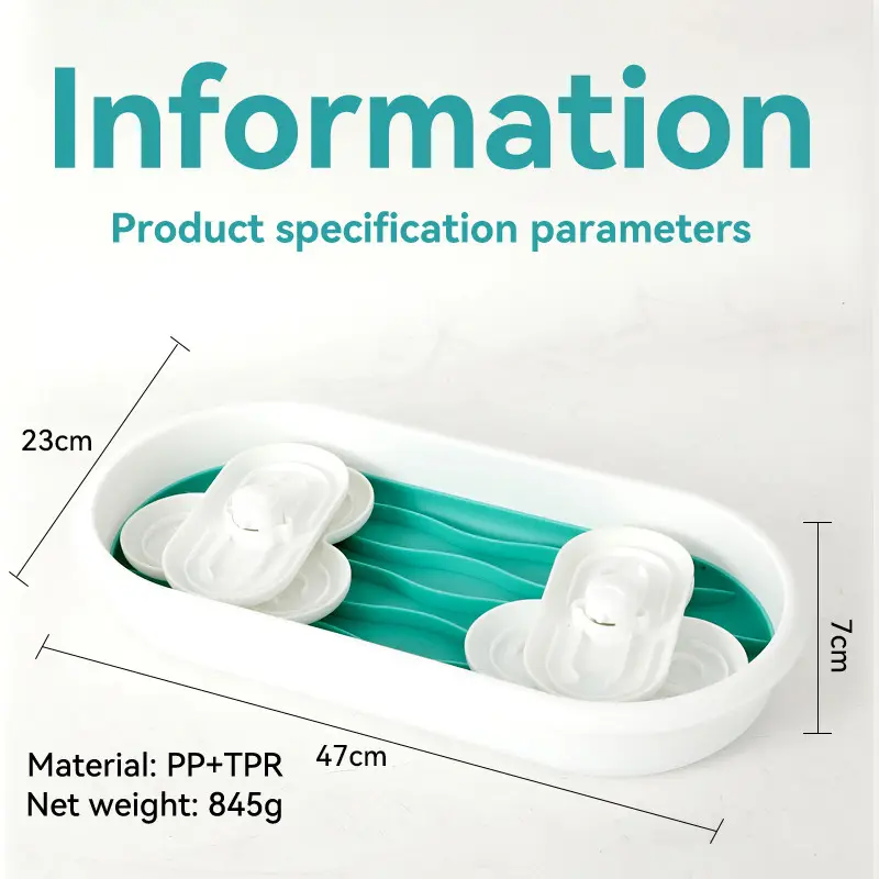 Годівниця лабіринт Slow Food Bowl For Pets для повільного годування тварин подвійна (29370119) - фото 3