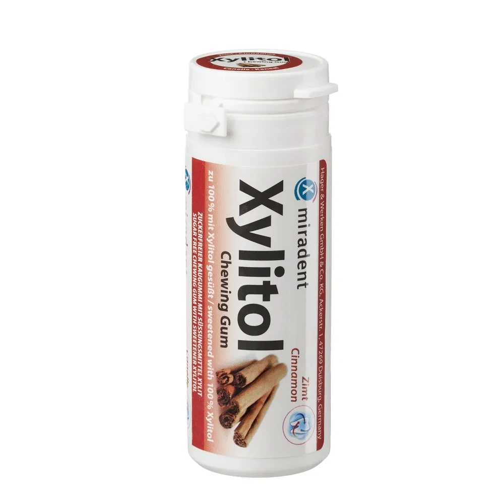 Жувальна гумка Miradent з ксилітолом Xylitol Chewing Gum Cinnamon 30 шт. (2224111566)