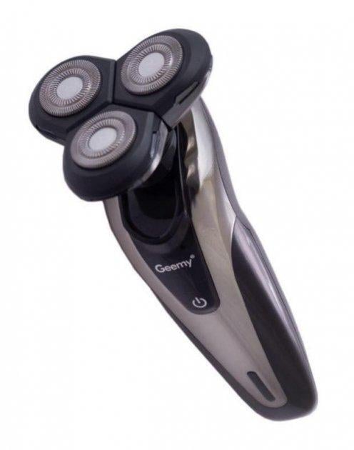 Бритва на аккумуляторе Gemei GM-7720 с 3 плавающими головками Черный (GM7720)