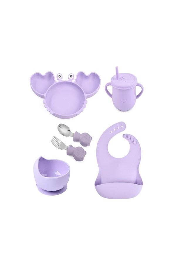 Набор детской посуды HOME MA-4908 Крабик силикон 6 пр. Набор детской посуды HOME MA-4908 Крабик силикон 6 пр.