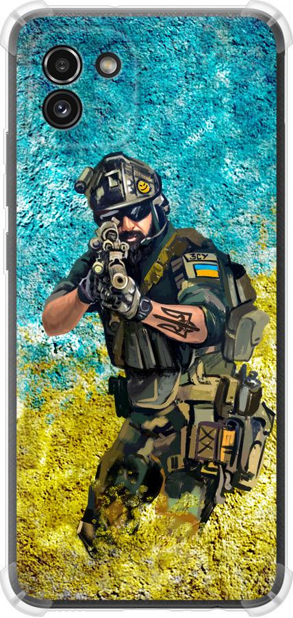 Чехол на Samsung Galaxy A03 A035F Воин ЗСУ (5311sp-2499-42517) Чехол на Samsung Galaxy A03 A035F Воин ЗСУ (5311sp-2499-42517)