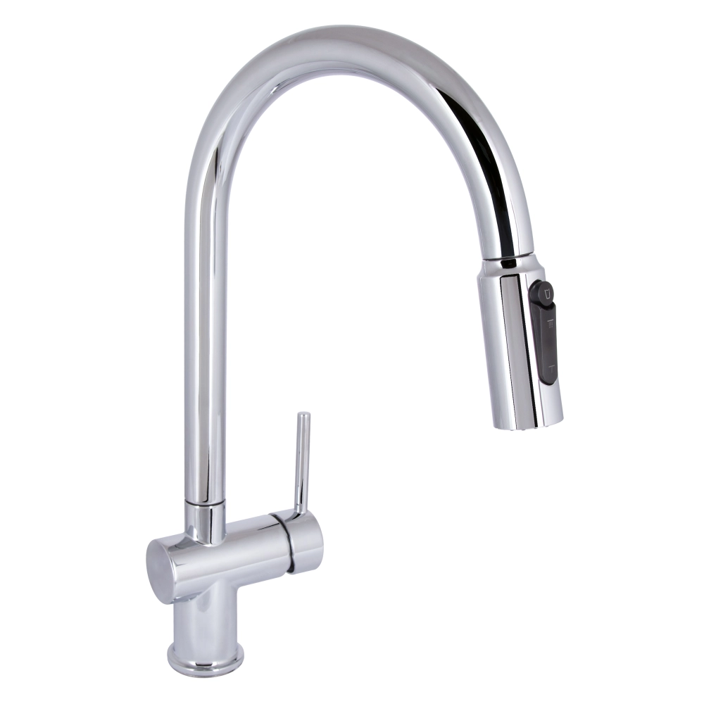 Смеситель для кухни Qtap Rozcesti QTROZ366CRM45938 с выдвижным изливом Chrome