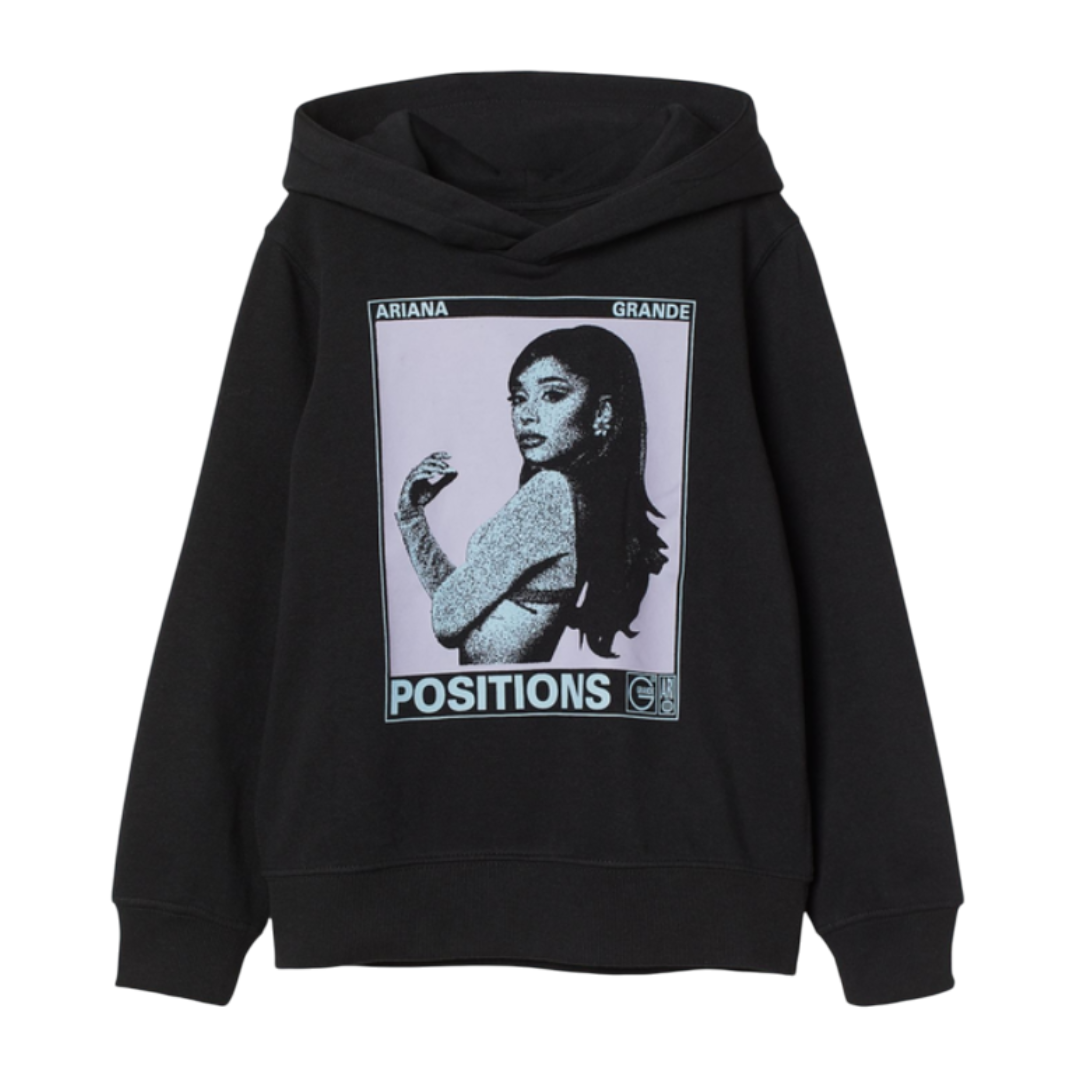 Худі підліткове H&M на флісі з кольоровим принтом 152-164 см