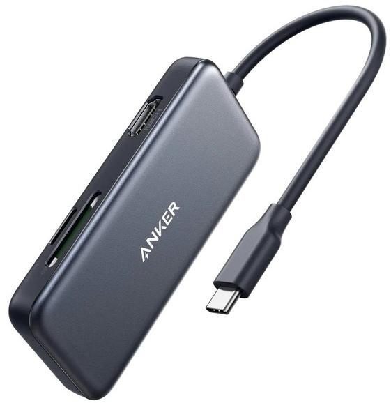 Концентратор Anker Premium 5в1 Gray (8675513)