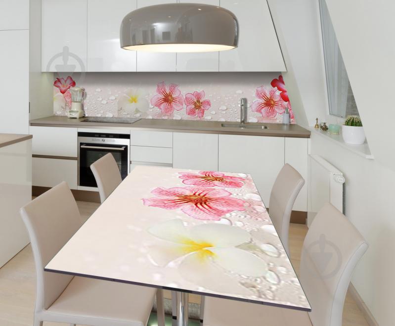 Наклейка виниловая на стол Zatarga "Крупные Цветы и капли Воды" 650х1200 мм Z181744/1st Наклейка виниловая на стол Zatarga "Крупные Цветы и капли Воды" 650х1200 мм Z181744/1st