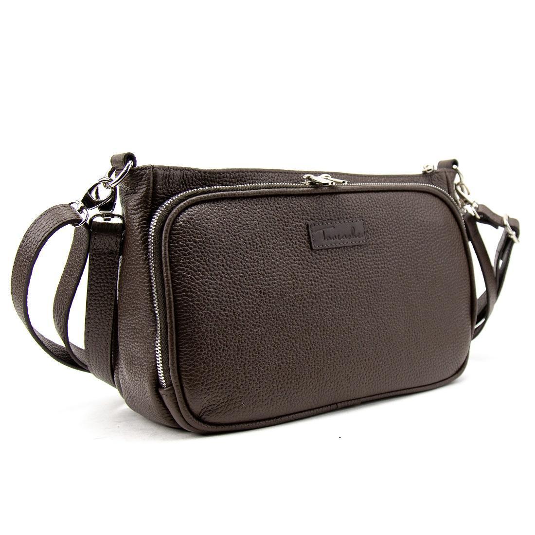 Жіноча сумка шкіряна кросбоді Tavinchi CH-001DB-FL Коричневий (2776862196) - фото 1 Жіноча сумка шкіряна кросбоді Tavinchi CH-001DB-FL Коричневий (2776862196) - фото 1