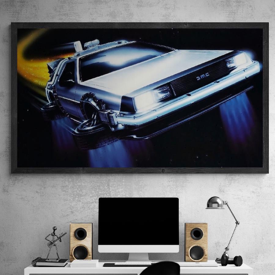Картина на холсте HolstPrint DeLorean DMC Назад в будущее 50х100 см