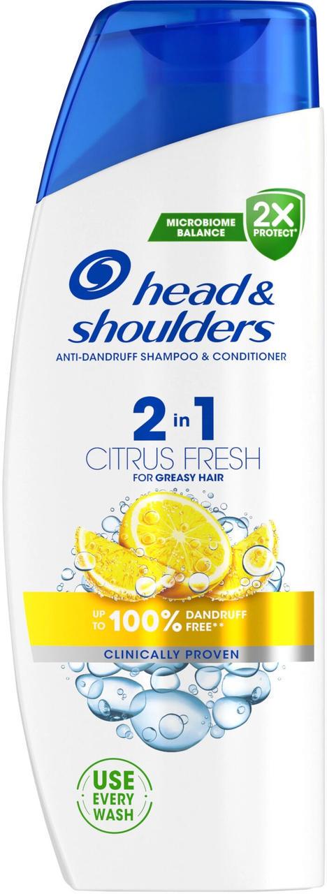 Шампунь Head&Shoulders 2в1 Проти лупи цитрусова свіжість 330 мл (8700216304733) Шампунь Head&Shoulders 2в1 Проти лупи цитрусова свіжість 330 мл (8700216304733)