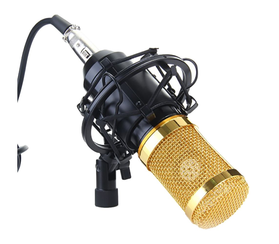 Мікрофон студійний зі стійкою UKC Music D.J. M-800U Black/Gold - фото 4 Мікрофон студійний зі стійкою UKC Music D.J. M-800U Black/Gold - фото 4