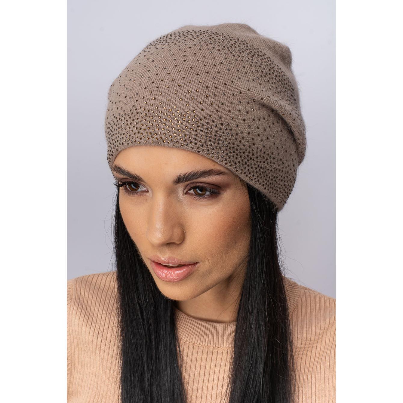 Шапка жіноча ангорова Leks Сузір'я one size Какао - фото 1