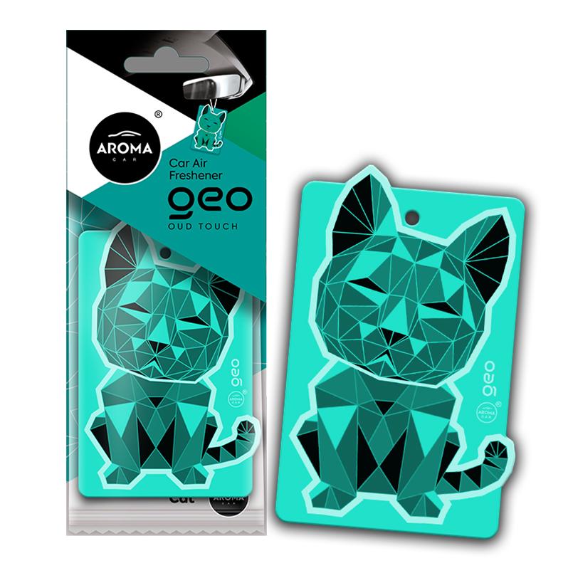 Ароматизатор Aroma Car Cellulose Geo Cat - Turquoise Oud Touch сухой