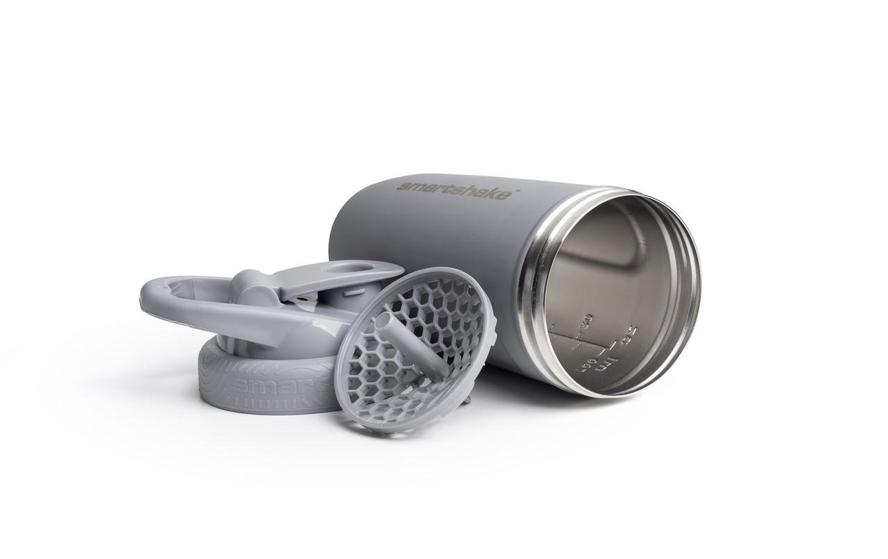 Шейкер спортивний SmartShake металевий Reforce Stainless Steel 30 oz 900 мл Gray - фото 3