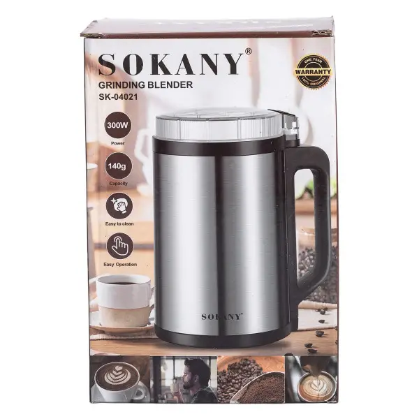Кофемолка электрическая SOKANY SK-04021 300 Вт 140 г - фото 7 Кофемолка электрическая SOKANY SK-04021 300 Вт 140 г - фото 7