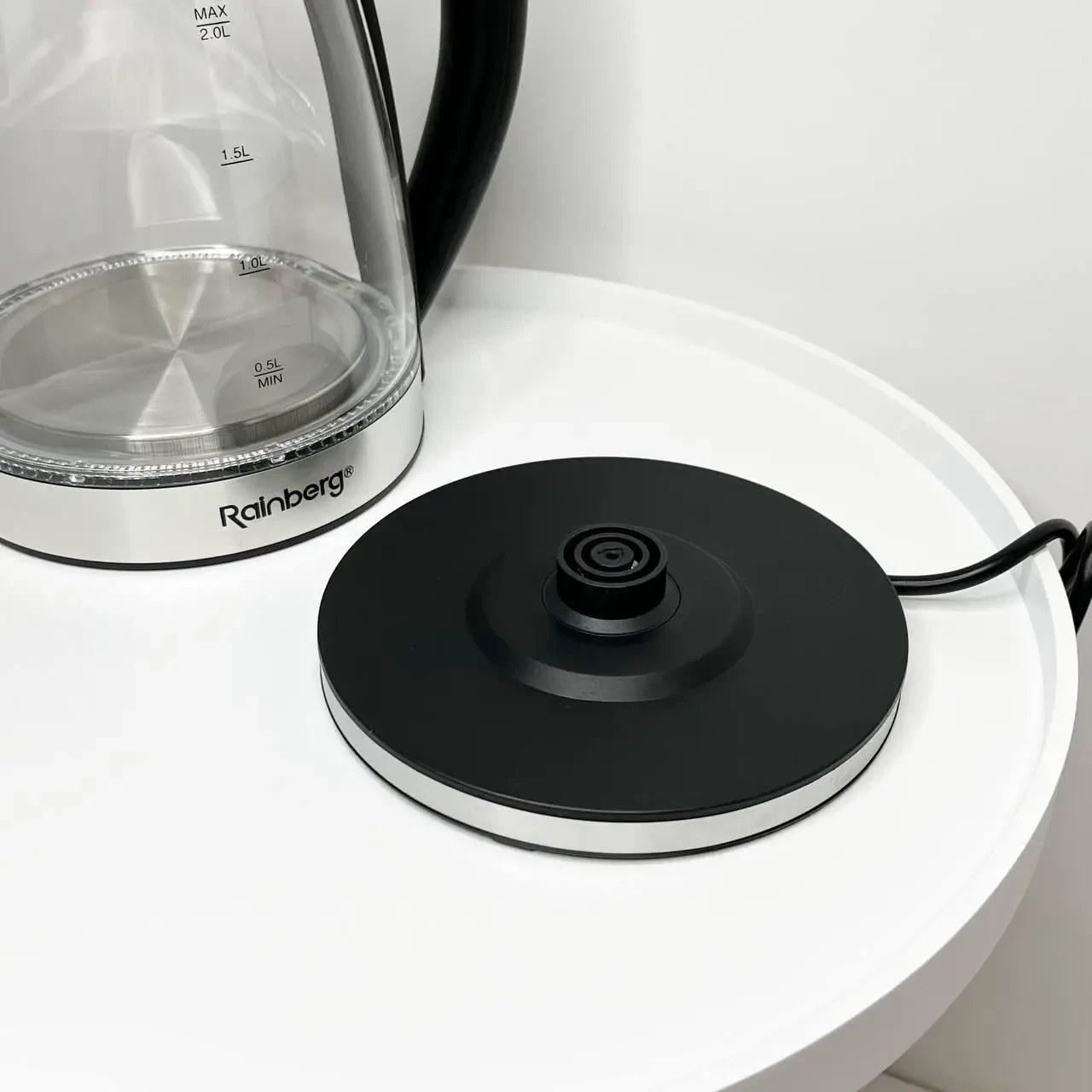Електрочайник скляний з підсвічуванням Rainberg RB-2250 1,8 л 2200 Вт - фото 5 Електрочайник скляний з підсвічуванням Rainberg RB-2250 1,8 л 2200 Вт - фото 5