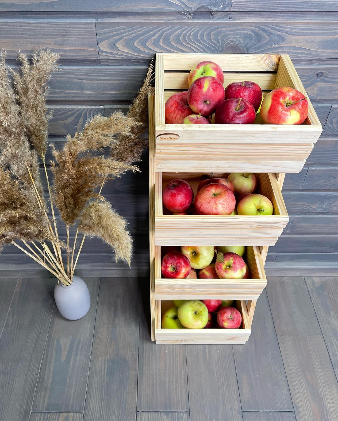 Ящик-фруктовниця дерев'яна 4 яруси Еко (147) - фото 3