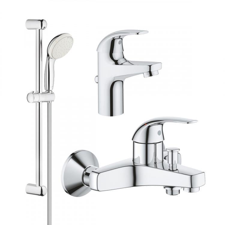 Набор смесителей для ванны Grohe Curve с душевым гарнитуром Tempesta Classic Хром (UA122217S0A)