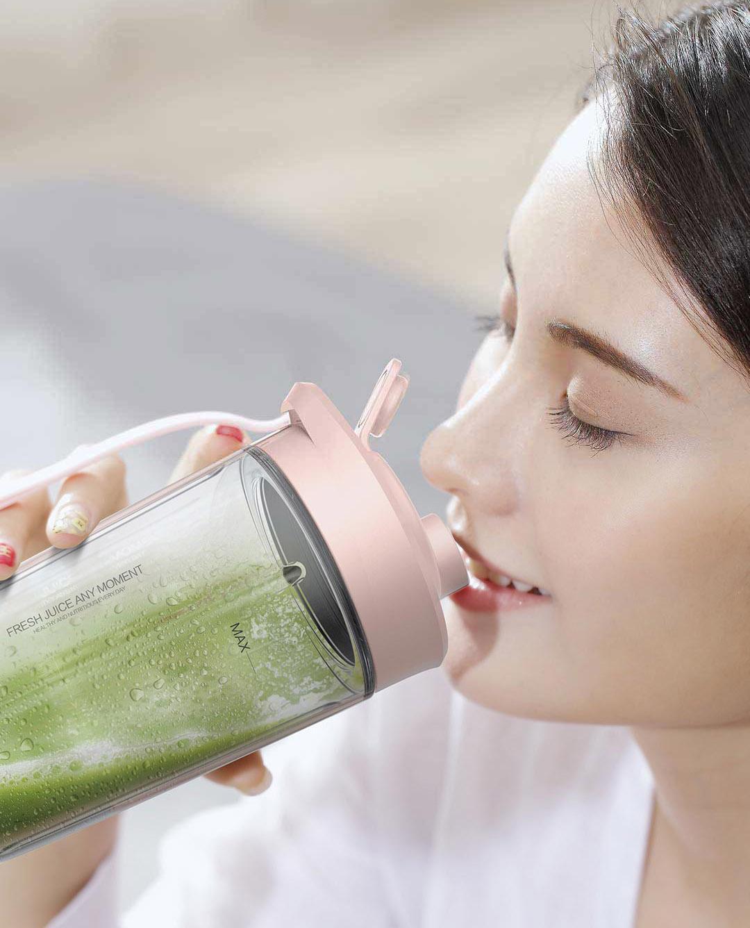 Фітнес-блендер Deerma Juice Cup портативний акумуляторний Pink (DEM-NU05) - фото 11